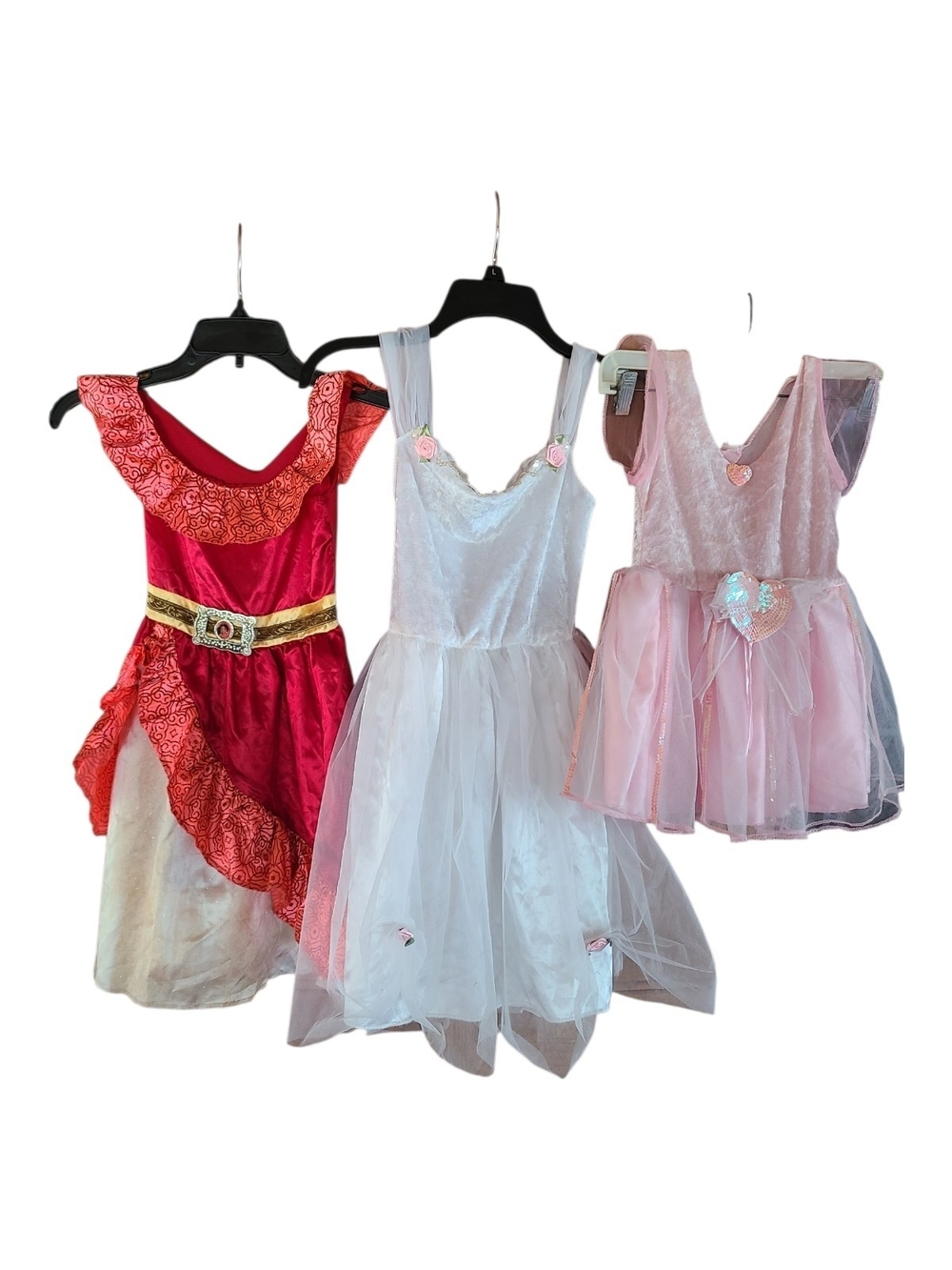 Lot of 3 Girls Dress Up Princess Costumes Size 4-6X Disney Elena Pink White - Picture 1 of 5